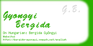gyongyi bergida business card